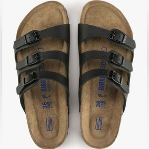 Birkenstock Florida Soft Footbed Size 38 Black